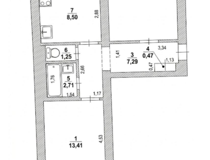 2-к. квартира, 48,6&nbsp;м²