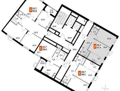2-к. квартира, 47&nbsp;м²