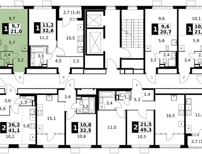 Студия, 21&nbsp;м²