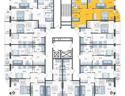 2-к. квартира, 67&nbsp;м²