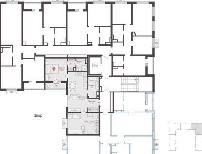 3-к. квартира, 64&nbsp;м²