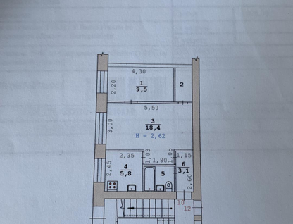 2-к. квартира, 42&nbsp;м²