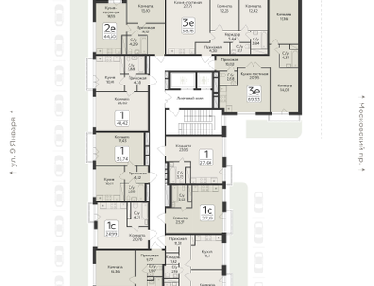 2-к. квартира, 44&nbsp;м²