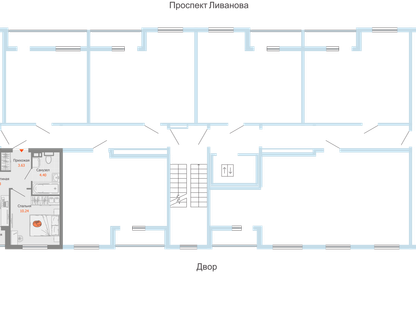 2-к. квартира, 33&nbsp;м²