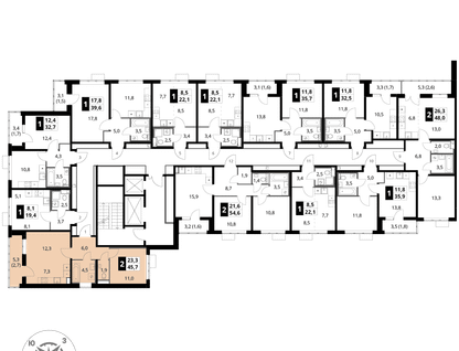 2-к. квартира, 45&nbsp;м²