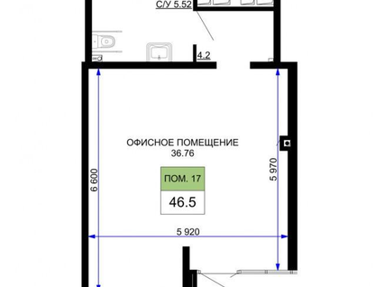 Помещение свободного назначения, 41,6&nbsp;м²