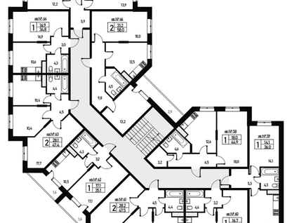 1-к. квартира, 34&nbsp;м²