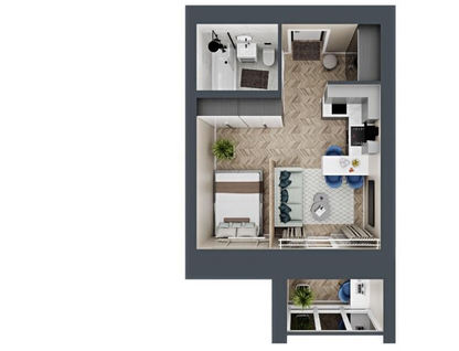1-к. квартира, 32,4 м²