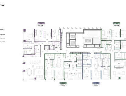 2-к. квартира, 72 м²
