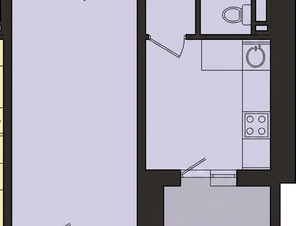 1-к. квартира, 42&nbsp;м²