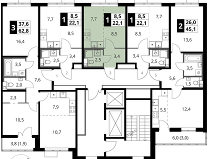 Студия, 22&nbsp;м²