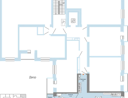 2-к. квартира, 45&nbsp;м²