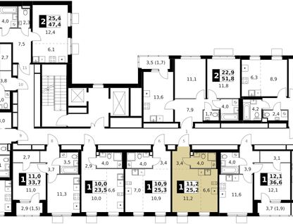 Студия, 25 м²