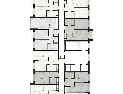 3-к. квартира, 87&nbsp;м²