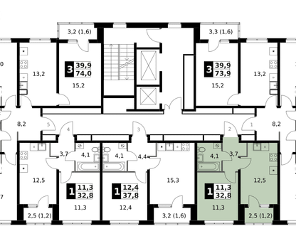 1-к. квартира, 32 м²