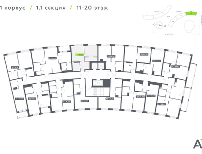 Студия, 36&nbsp;м²