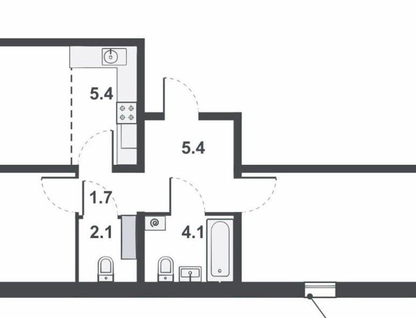 3-к. квартира, 60&nbsp;м²