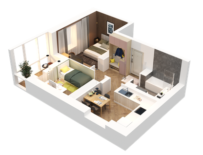 2-к. квартира, 46&nbsp;м²