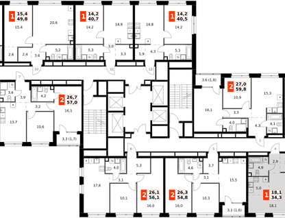Студия, 34 м²