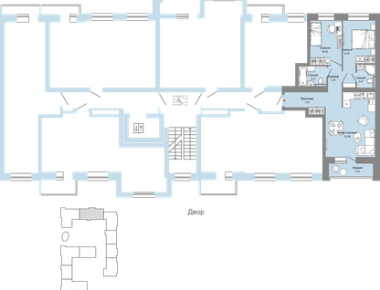 3-к. квартира, 63&nbsp;м²