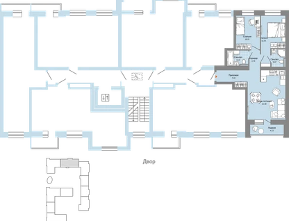 3-к. квартира, 63&nbsp;м²