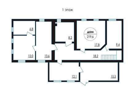 Двухэтажный дом, 219 м²