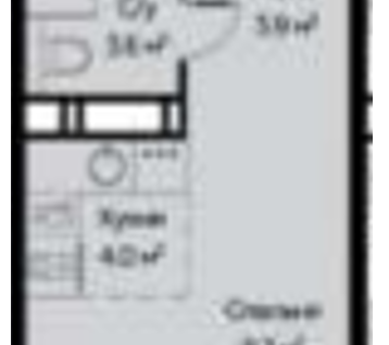 Студия, 21,2&nbsp;м²