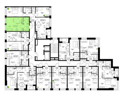 Студия, 28 м²