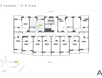 Студия, 35 м²
