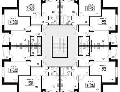 1-к. квартира, 41&nbsp;м²