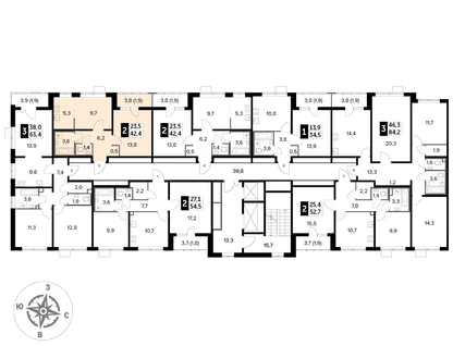 2-к. квартира, 42&nbsp;м²