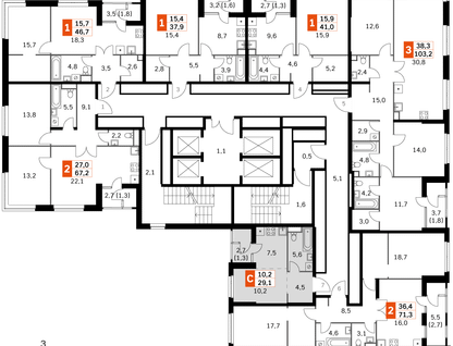 Студия, 27 м²