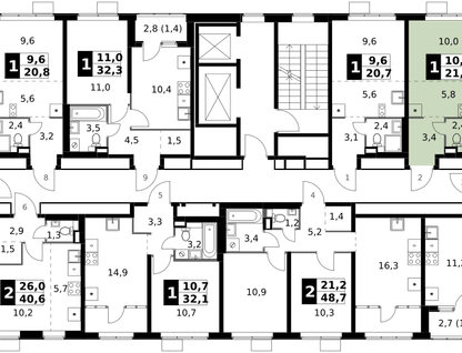 Студия, 21&nbsp;м²