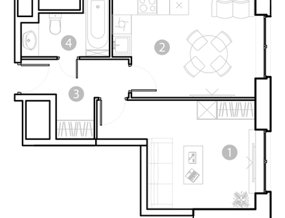 1-к. квартира, 38&nbsp;м²