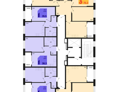 1-к. квартира, 37 м²