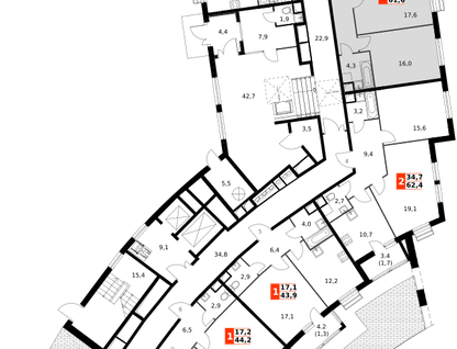2-к. квартира, 61&nbsp;м²