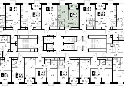 1-к. квартира, 32&nbsp;м²
