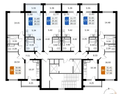 Студия, 28 м²