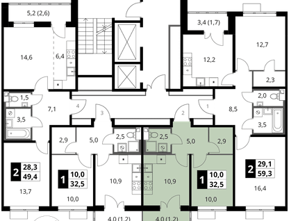 1-к. квартира, 32&nbsp;м²