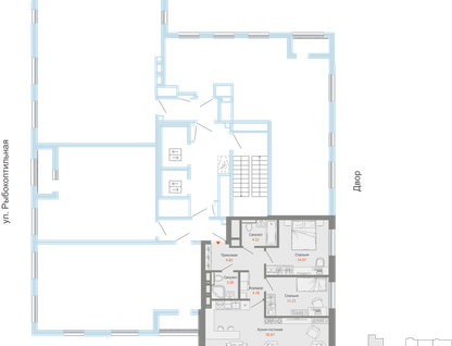 3-к. квартира, 86 м²