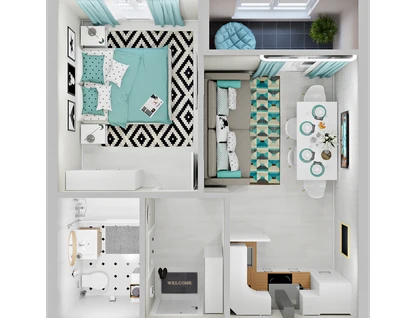 1-к. квартира, 35&nbsp;м²