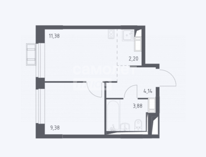 2-к. квартира, 30,9&nbsp;м²