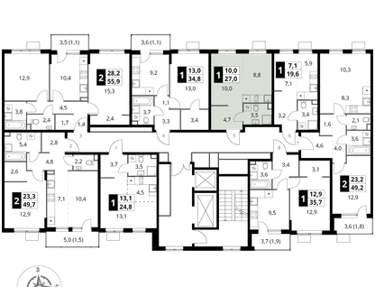 Студия, 27&nbsp;м²