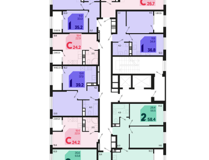 1-к. квартира, 38 м²