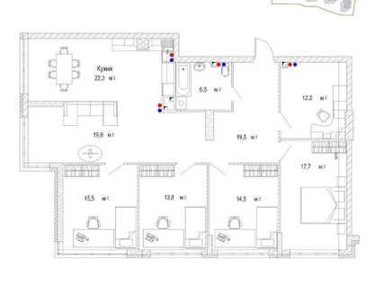 5-к. квартира, 149,7 м²