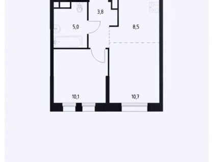 2-к. квартира, 38,1&nbsp;м²