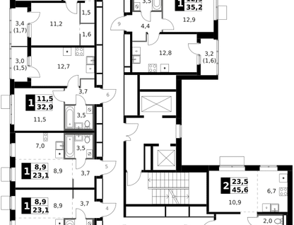 1-к. квартира, 32 м²