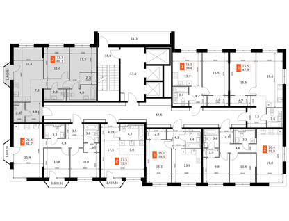 2-к. квартира, 66&nbsp;м²
