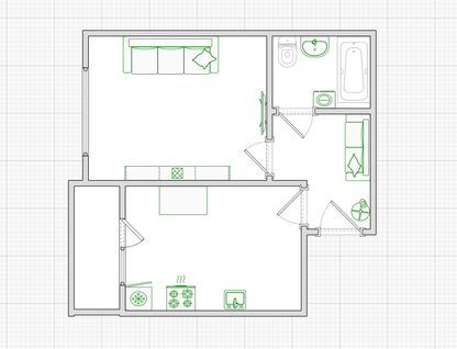 1-к. квартира, 33,5 м²