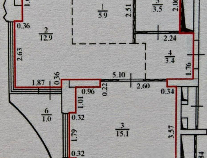 1-к. квартира, 41,8 м²